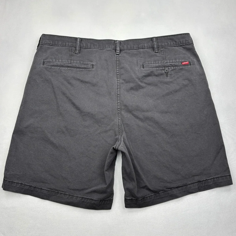 Levis XX Chino Shorts Mens 40 Black Relaxed Fit Stretch Cotton Twill Walk Pants